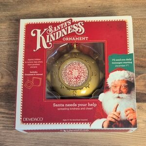 NWT Demdaco Santa's Kindness Scan Daily Messages & Journal Christmas Ornament